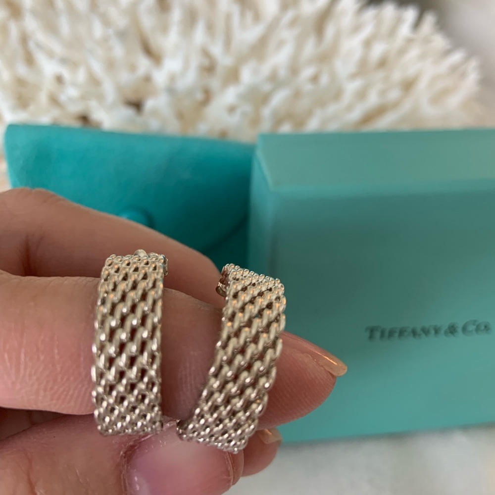 Authentic Tiffany & Co. Somerset Mesh Earrings